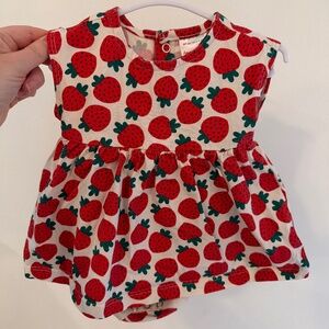 Hanna Andersson infant strawberry romper dress